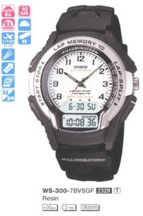 Часы CASIO WS-300-7BVSDF