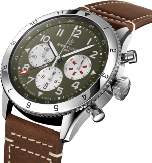 Часы Breitling Super AVI B04 Chronograph GMT 46 Curtiss Warhawk AB04452A1L1X1