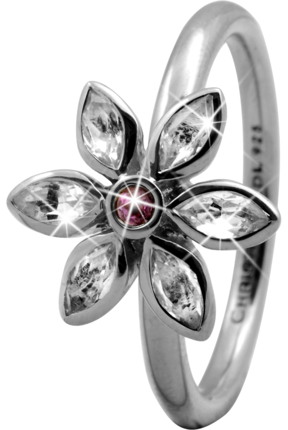 Кольцо CC 800-3.6.A/59 Marquise Flower silver 