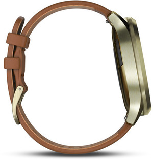 Смарт-часы Garmin vivomove HR Premium Light Gold Stainless Steel Case with Light Brown Leather Band (010-01850-15)