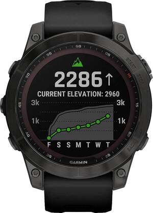 Смарт-часы Garmin fenix 7 Sapphire Solar Carbon Gray DLC Titanium with Black Band (010-02540-21)