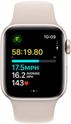 Смарт-годинник Apple Watch SE GPS 40mm Starlight Aluminium Case with Starlight Sport Band - S/M (MR9U3QP/A)