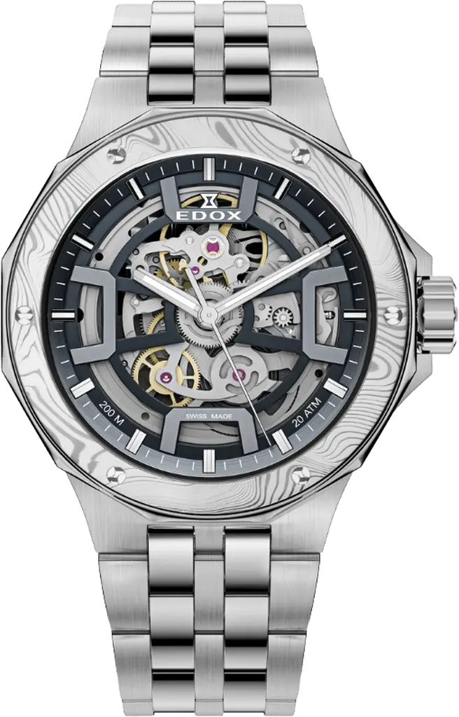Годинник Edox Delfin The Original Mecano Automatic Damascus Steel