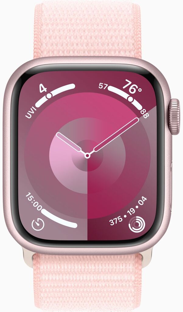 

Смарт-часы Apple Watch Series 9 GPS 41mm Pink Aluminium Case with Light Pink Sport Loop, MR953QP/A